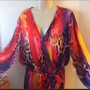 Boston Proper animal print blouse